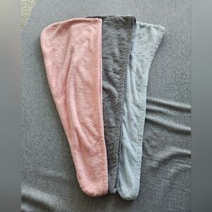 3 Microfiber Hair Towels